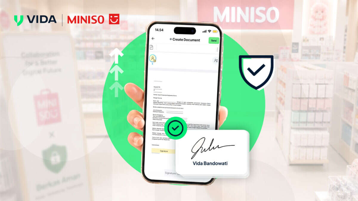 Optimalkan Efisiensi Administrasi, Miniso Indonesia Implementasikan Teknologi Tanda Tangan Digital Vida